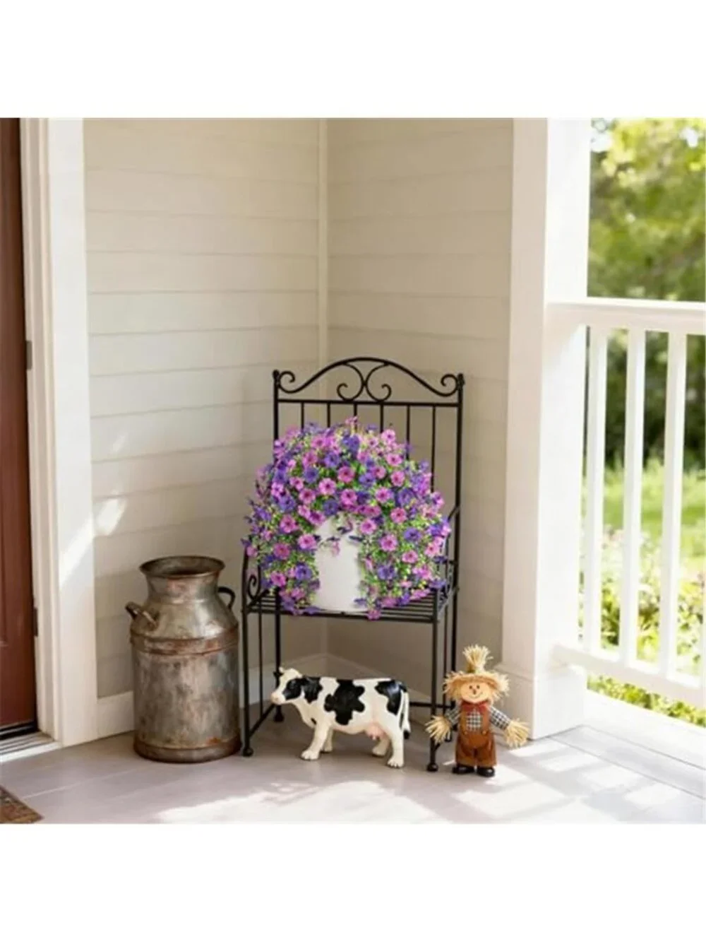 Artificial Daisy Flowers UV Resistant Faux Outdoor Porch Planter Decor 2 Pack